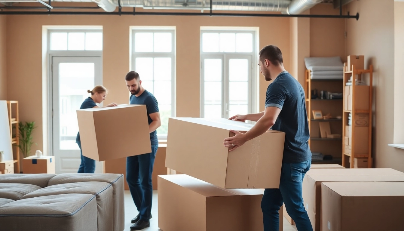 Umzugsfirma Erlangen efficiently packaging and preparing for a move with expert care and teamwork.