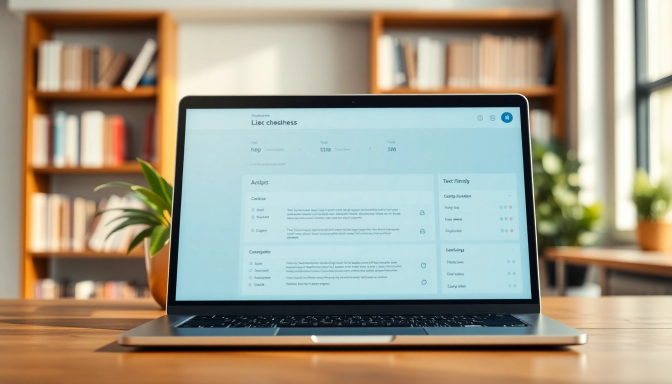 Analyze text with the AI checker showcased on a modern laptop screen.
