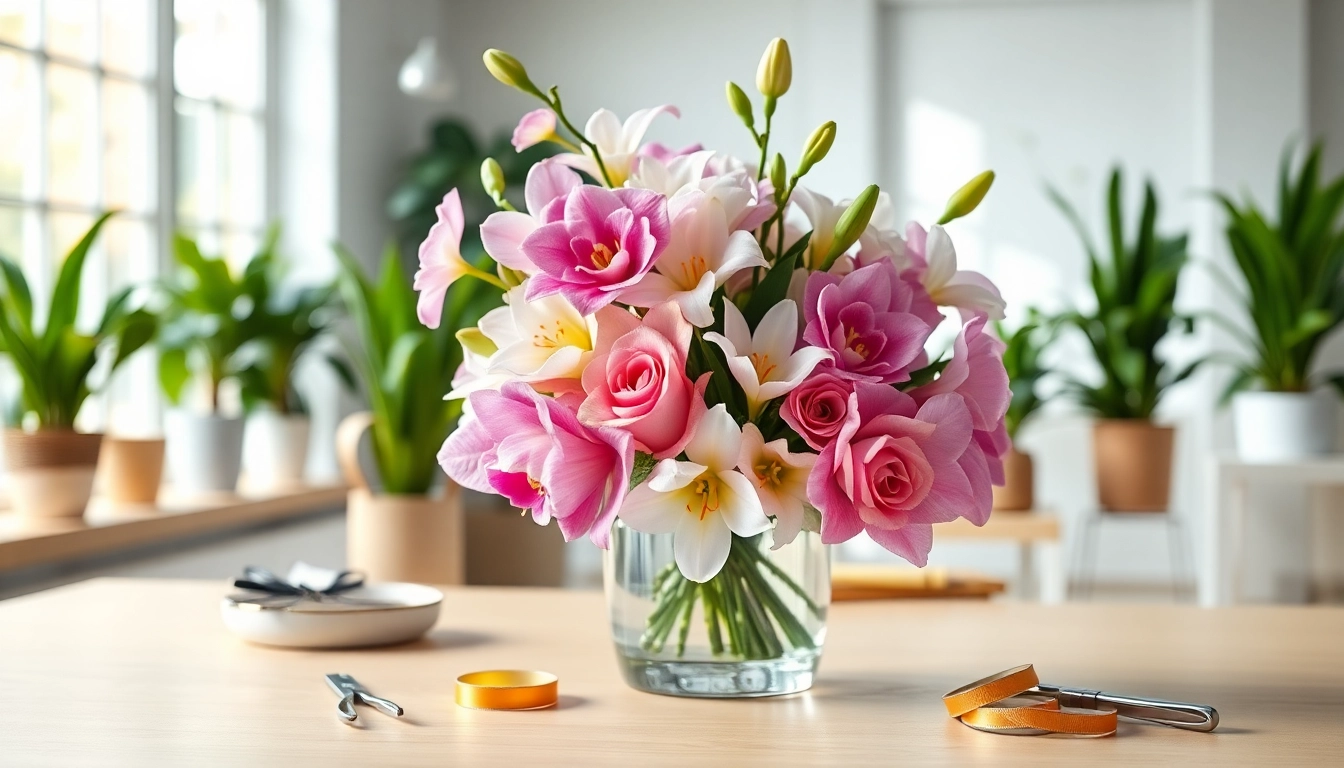 Beautiful flower arrangement from a local Irvine florist showcasing vibrant colors.