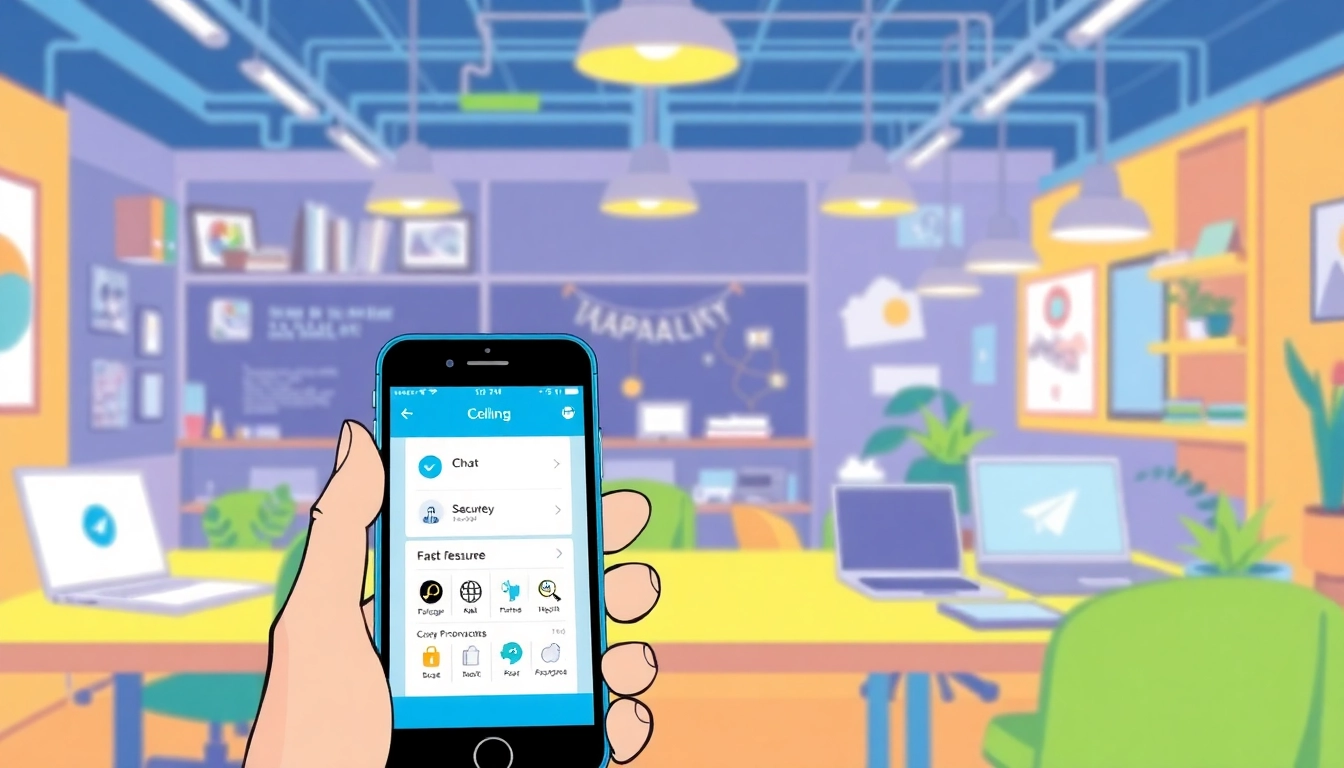 Explore the dynamic Telegram app interface in a modern workspace, emphasizing the essence of 电报官网.