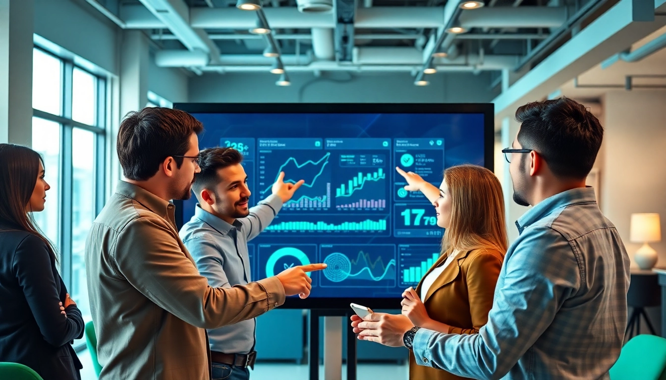 Enhancing business transformation through collaborative teamwork in a modern workspace.