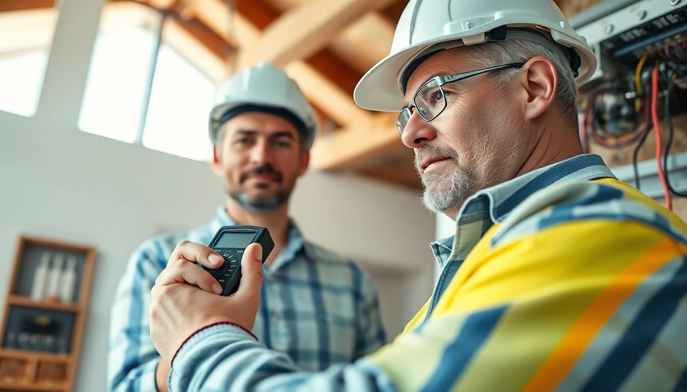 Electrical Contractor Clearwater expertly inspecting wiring in a residential setting.
