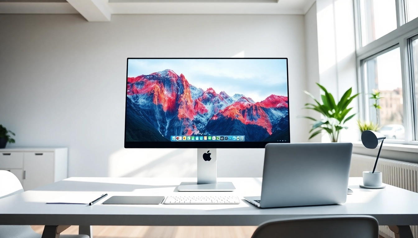 Buy Apple Pro Display XDR displayed in a modern workspace, showcasing its vibrant colors and sleek design.