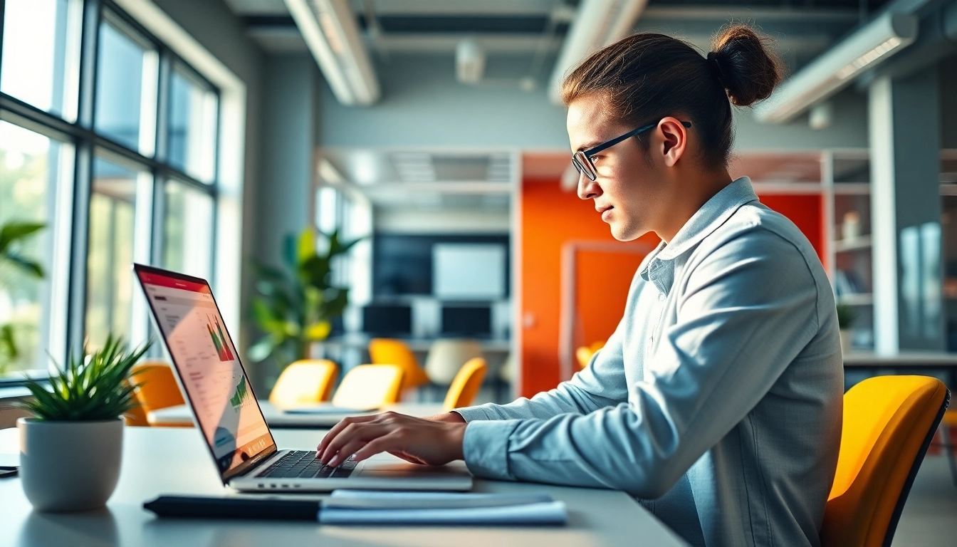 Engage with wps software in a modern office setting with natural lighting and vibrant colors.