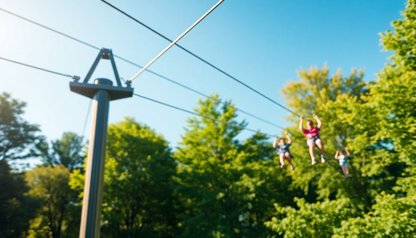 Experience thrill with ZIP WIRE KITS in vibrant adventure park setting