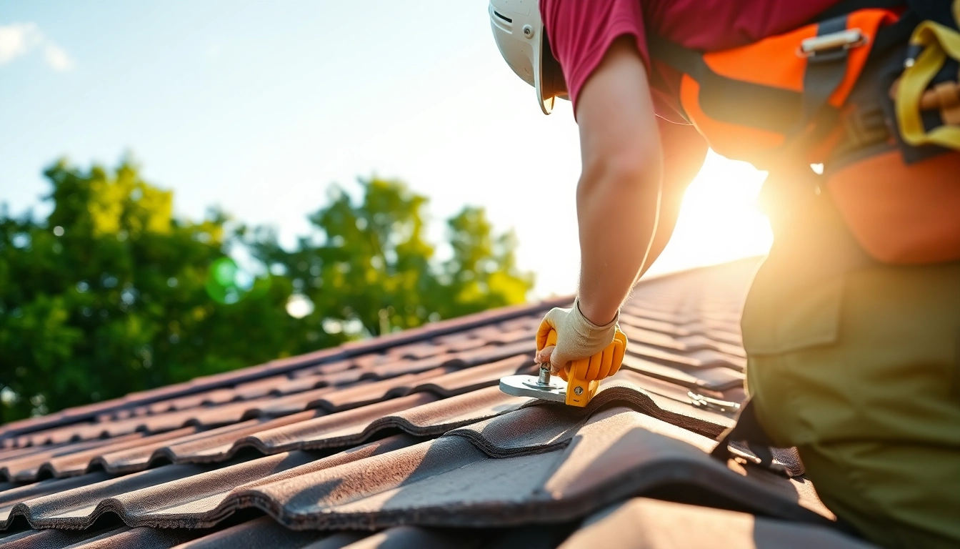 Roofer in Hoenderloo efficiently working on a residential roofing project.