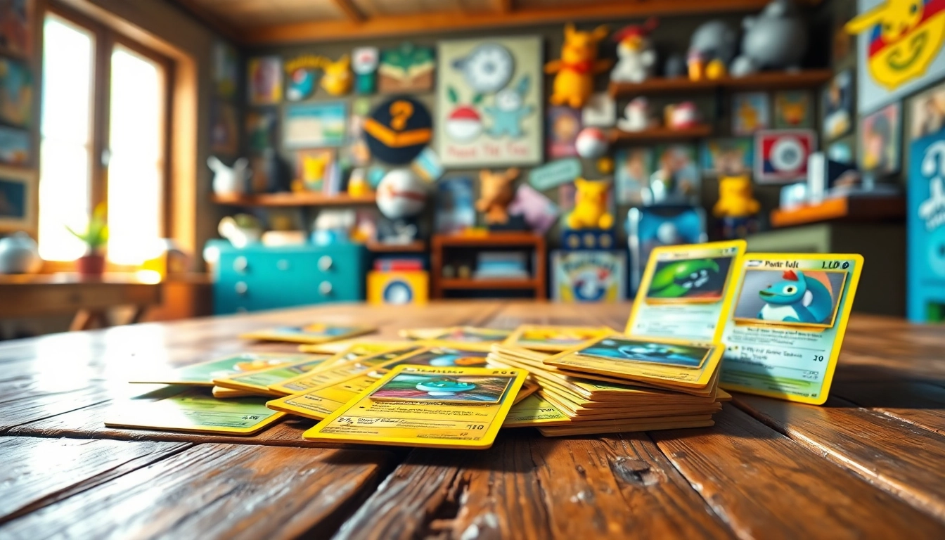 Collect Pokémon TCG India cards displayed on a wooden table in a stylish home setting.