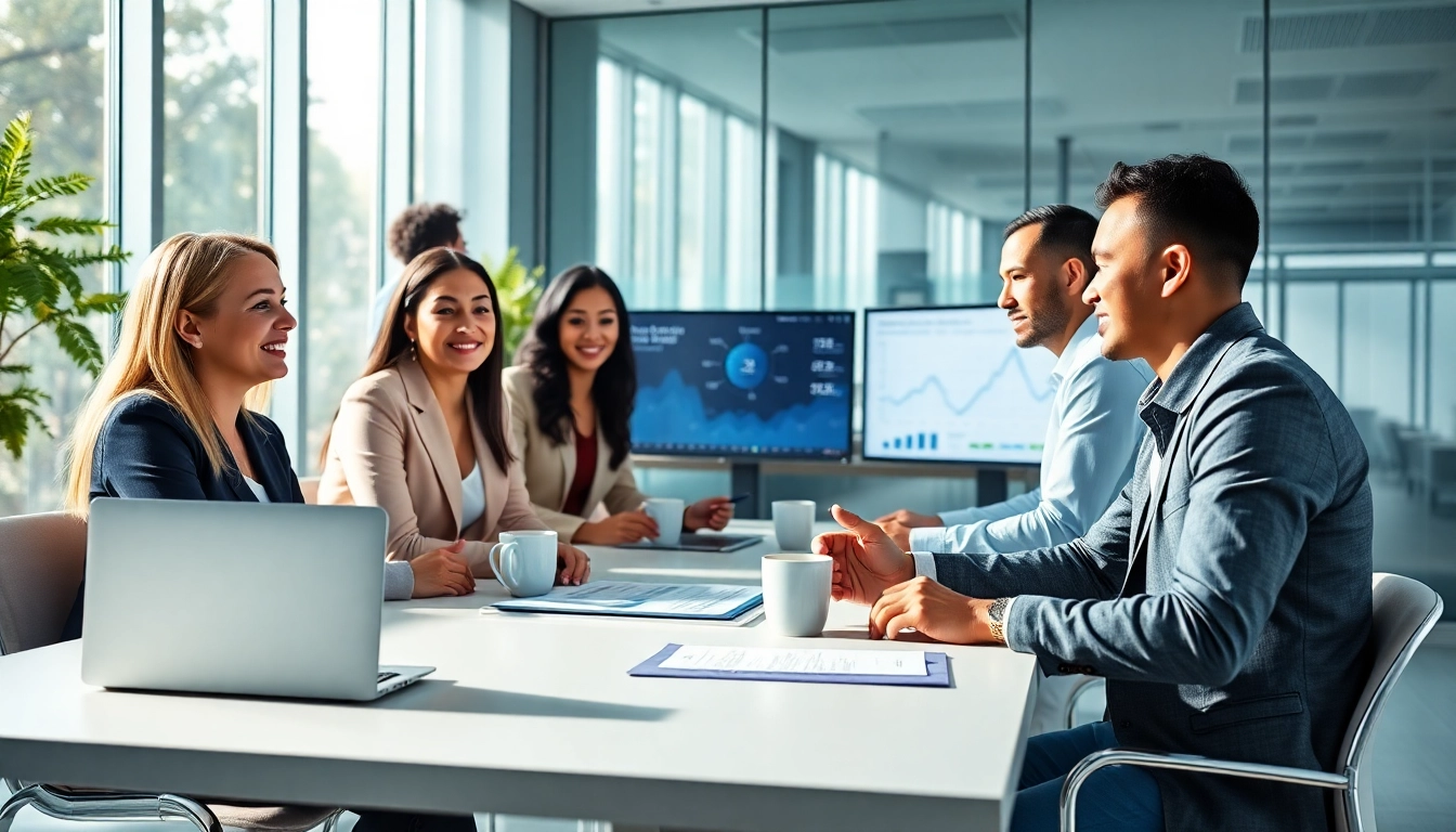 Engaging teamwork by Quickplus Business Consultants in a modern office environment.