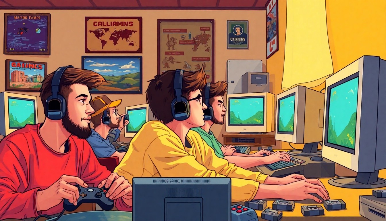 Enjoying dos games online in a cozy gamer setup with vintage gaming elements.