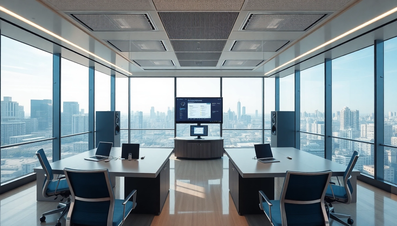 Datenräume - Sicherheitsmerkmale und Dokumentenaustausch in einem modernen Büro.