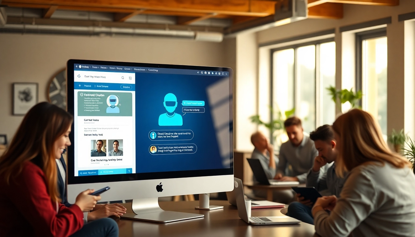 Engage users with a website chatbot seamlessly integrated into a modern workspace.
