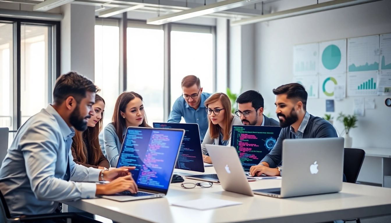Penetrationstest von einem professionellen Team in einer modernen Büroumgebung durchführen.