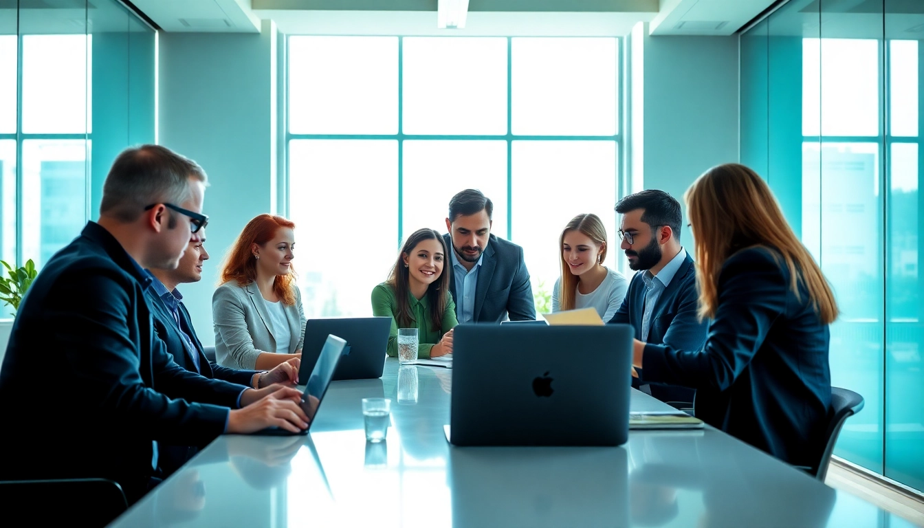 Increase visibility with Inkwell Marketing's SEO strategies illustrated in a collaborative office setting.