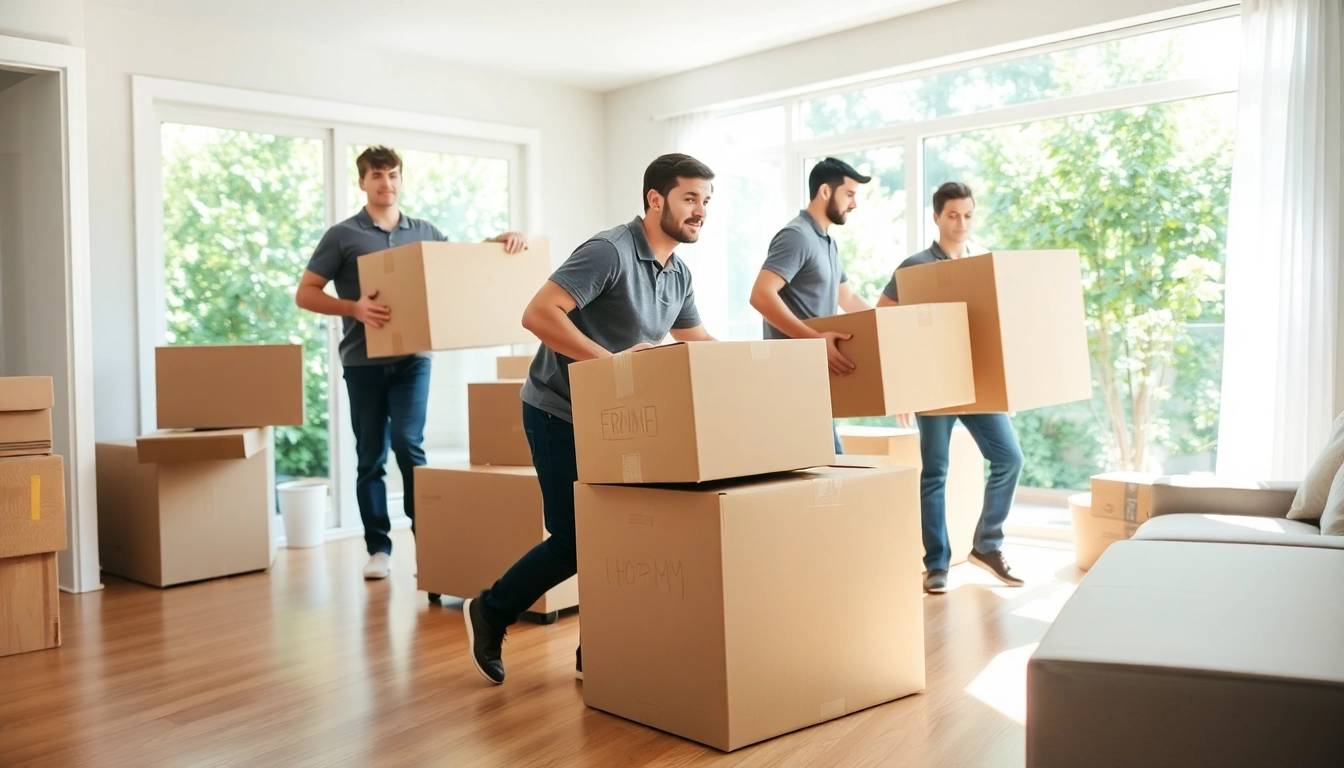 Expert movers calgary efficiently relocating furniture and boxes from a suburban home.